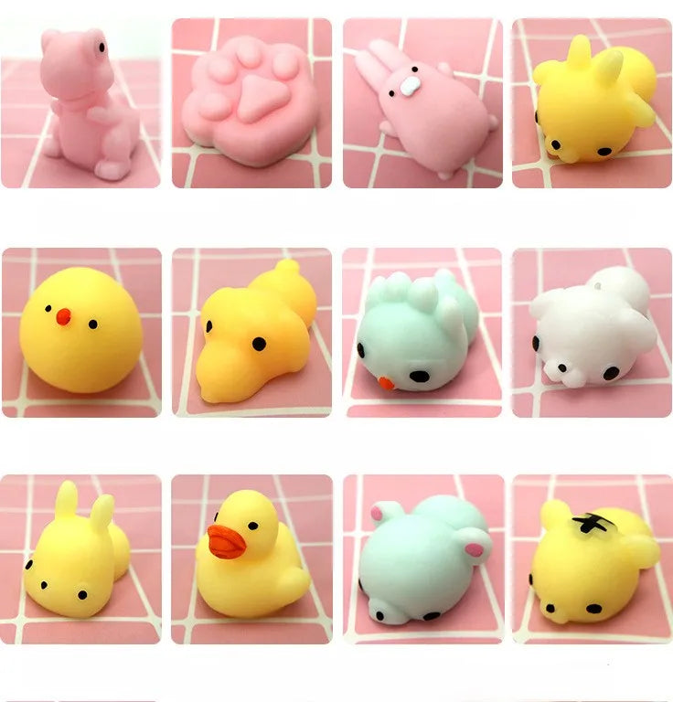 30-5PCS Kawaii Squishies Mochi Anima Squishy Toys For Kids Antistress Ball Squeeze Party Favors Stress Relief Toys For Birthday