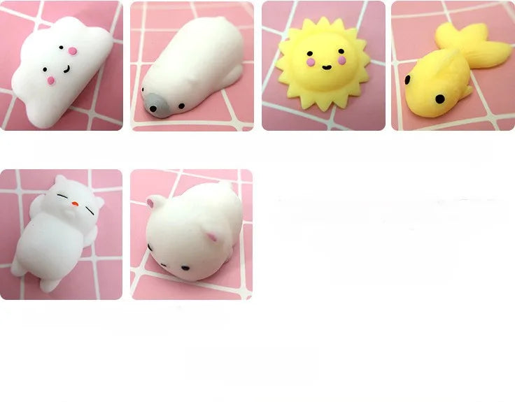 30-5PCS Kawaii Squishies Mochi Anima Squishy Toys For Kids Antistress Ball Squeeze Party Favors Stress Relief Toys For Birthday