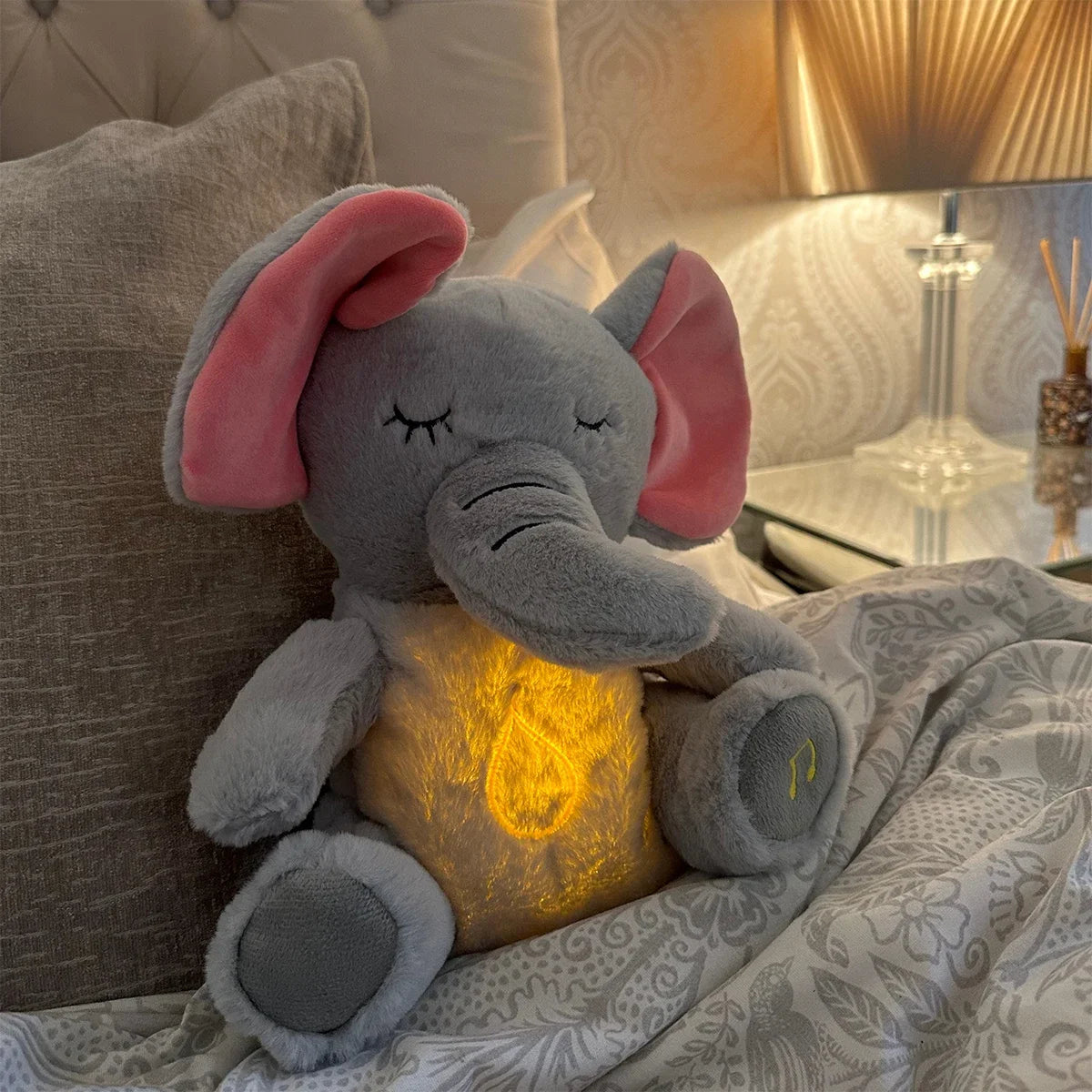 4 Modes Baby Breathing Soothing Elephant Plush Toy