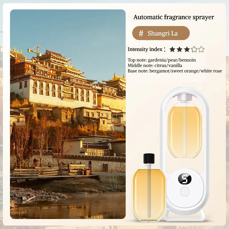 Digital Aromatherapy Diffuser with Mood Light 1000mAh Auto Spray 5 Modes Timer Humidifier for Sleep Essential Oil Diffuser 50ml