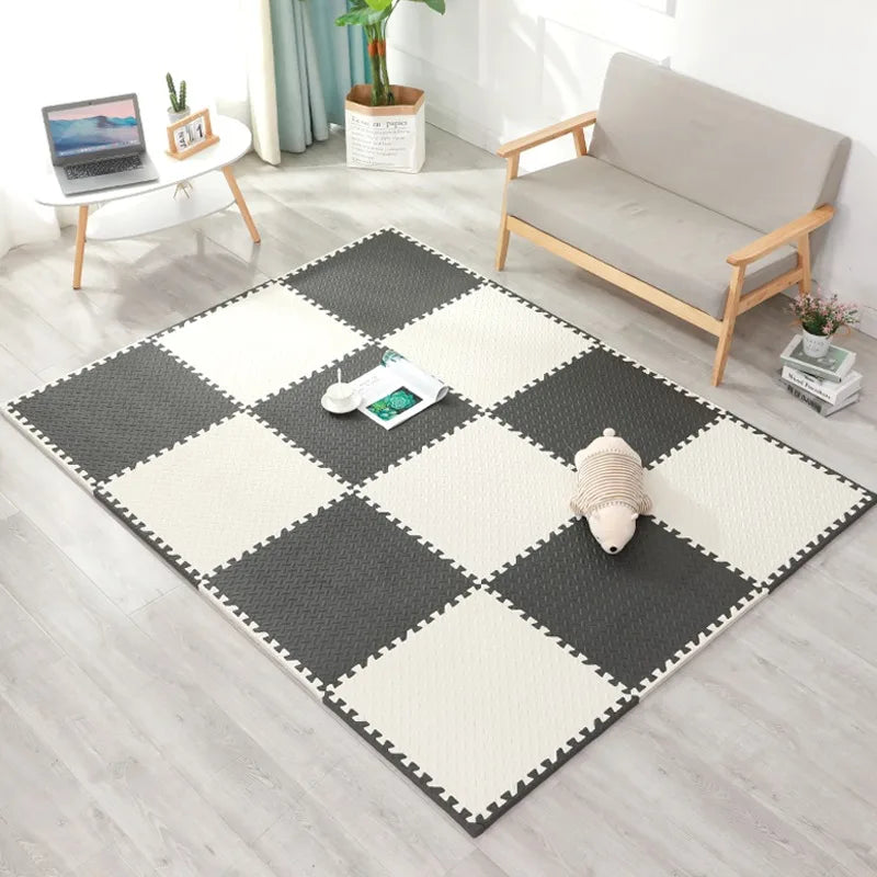1-16Pcs 30*30cm Sports Gym Mat, Eva Foam Mats for Floor Leaf Grain Floor Mats Yoga Fitness Non-Slip Splicing Rugs Shock Play Mat