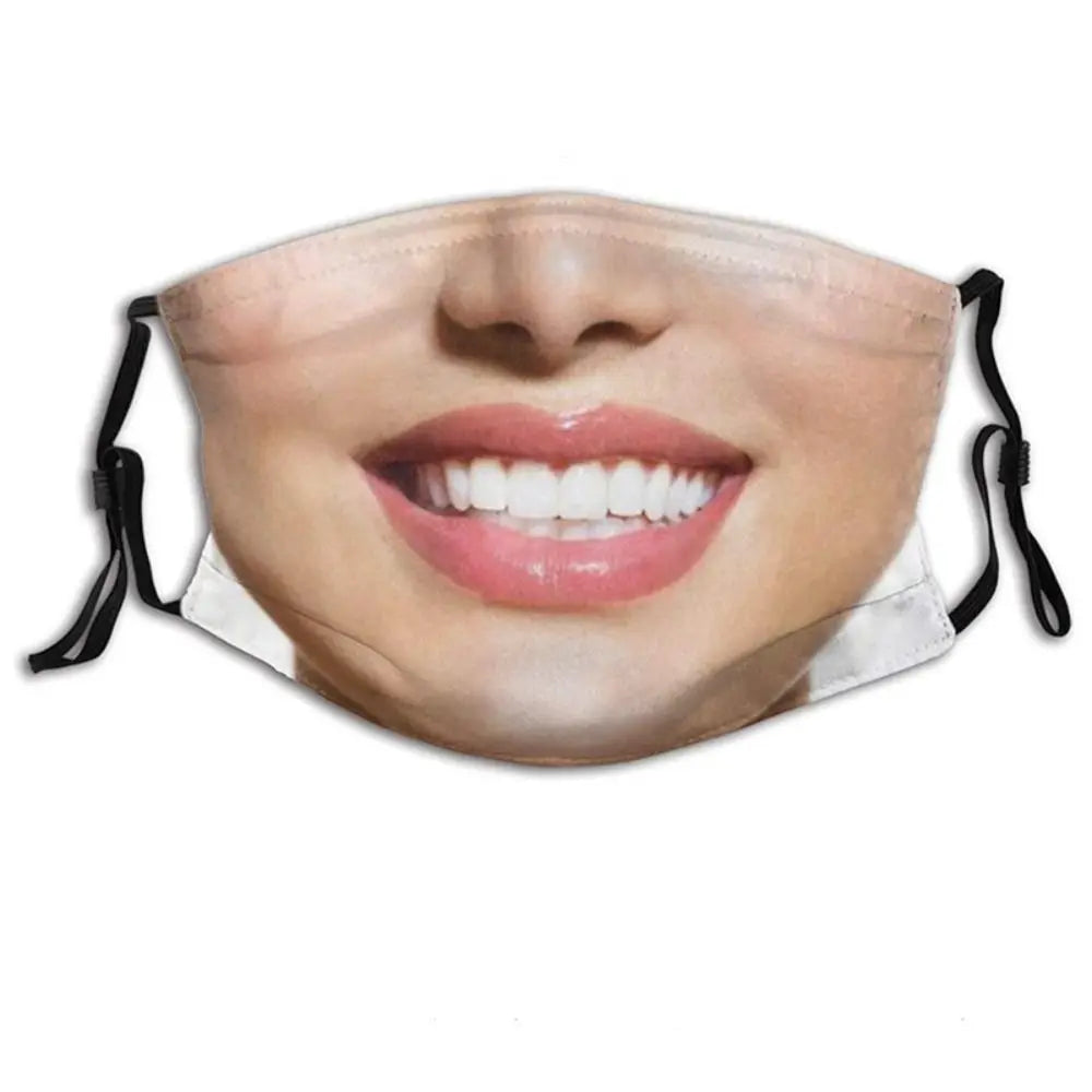 Facial Expression 3D Three-dimensional Mask Personality Breathable Funny Printed Mask Creative Printed Party Cosplay Mask Warmer