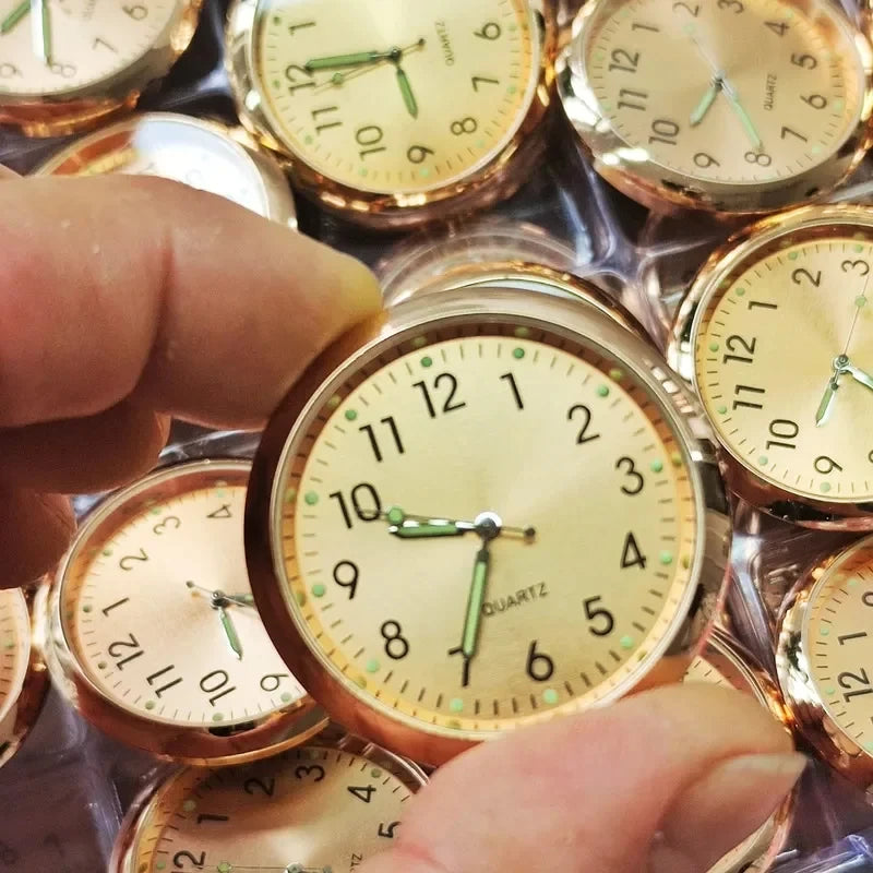 Luminous Car Clock Automobiles Internal Stick-On Watch Mechanics Quartz Clocks Auto Ornament 40mm Mini Digital Clock