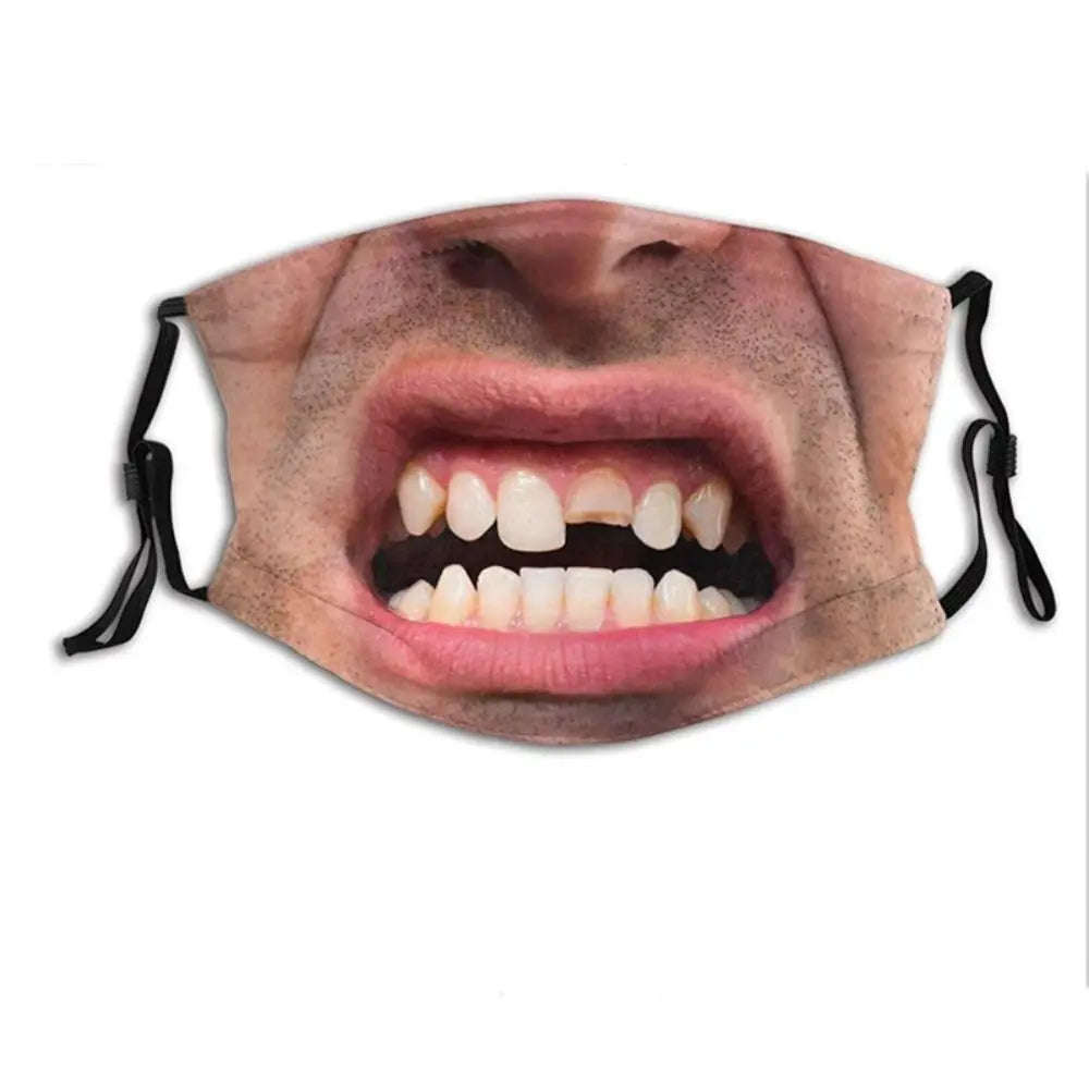 Facial Expression 3D Three-dimensional Mask Personality Breathable Funny Printed Mask Creative Printed Party Cosplay Mask Warmer