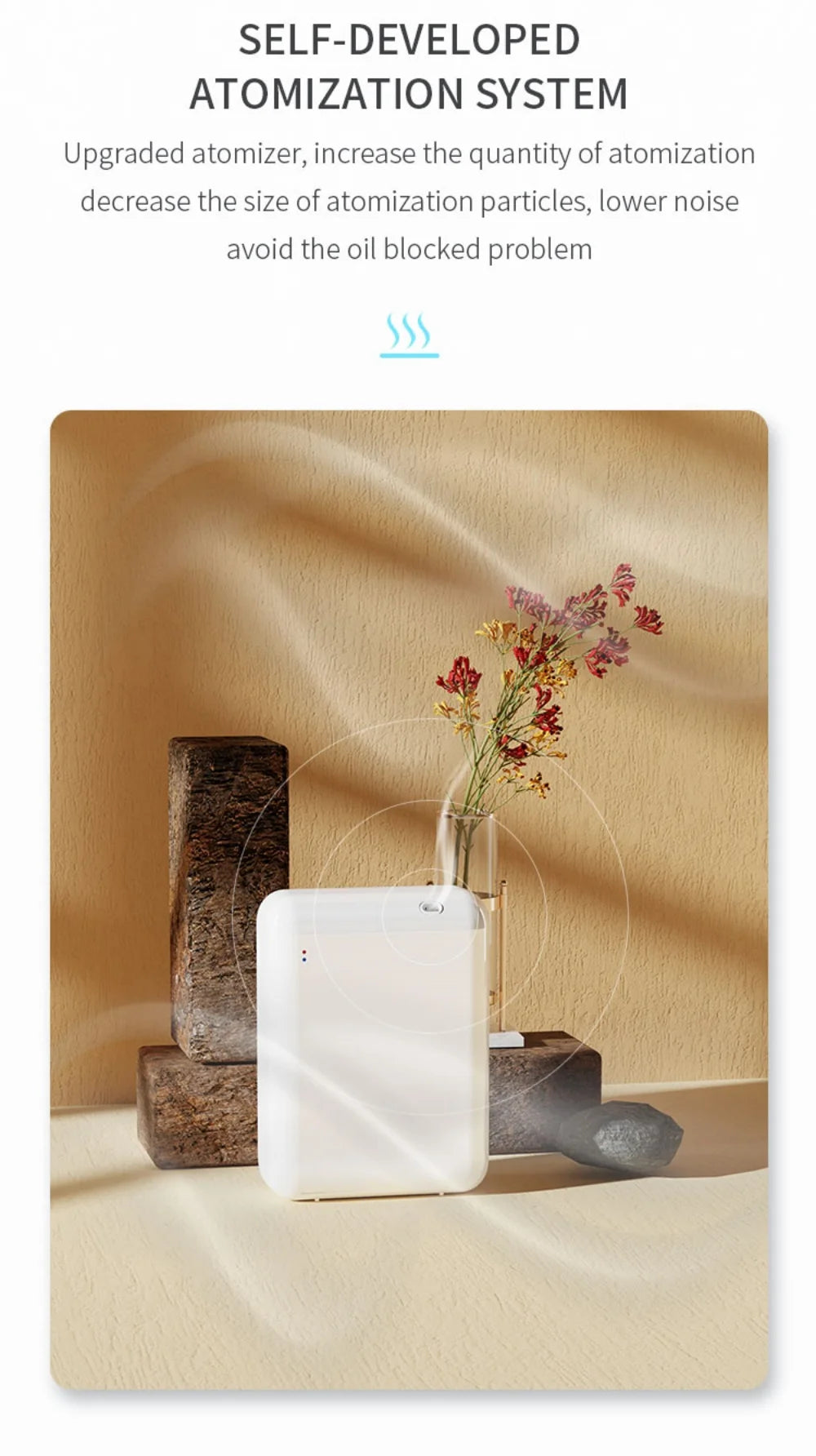 Fragrance Diffuser Electric Smell For Home Room Fragrance Waterless Diffuser Bluetooth Control Coverage 300m³ Air Freshener