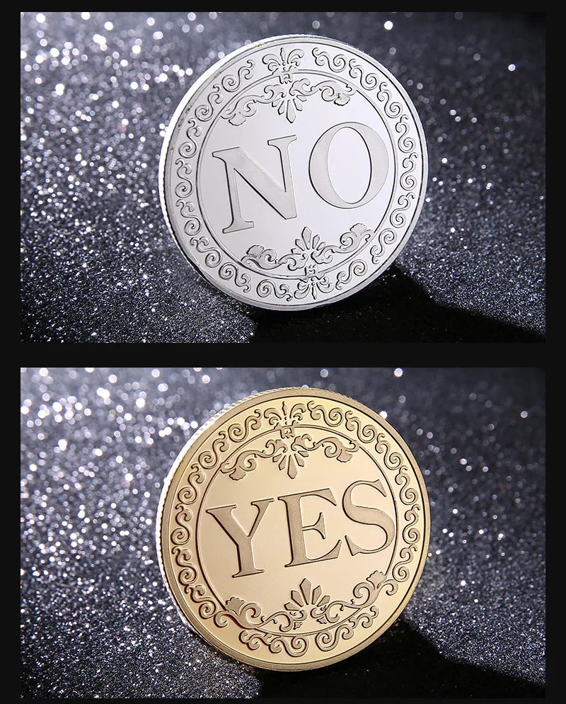 Yes/No Coins Help Decide Collectible Toys Exciting Coin-plated Souvenirs for Children's Holiday Gifts
