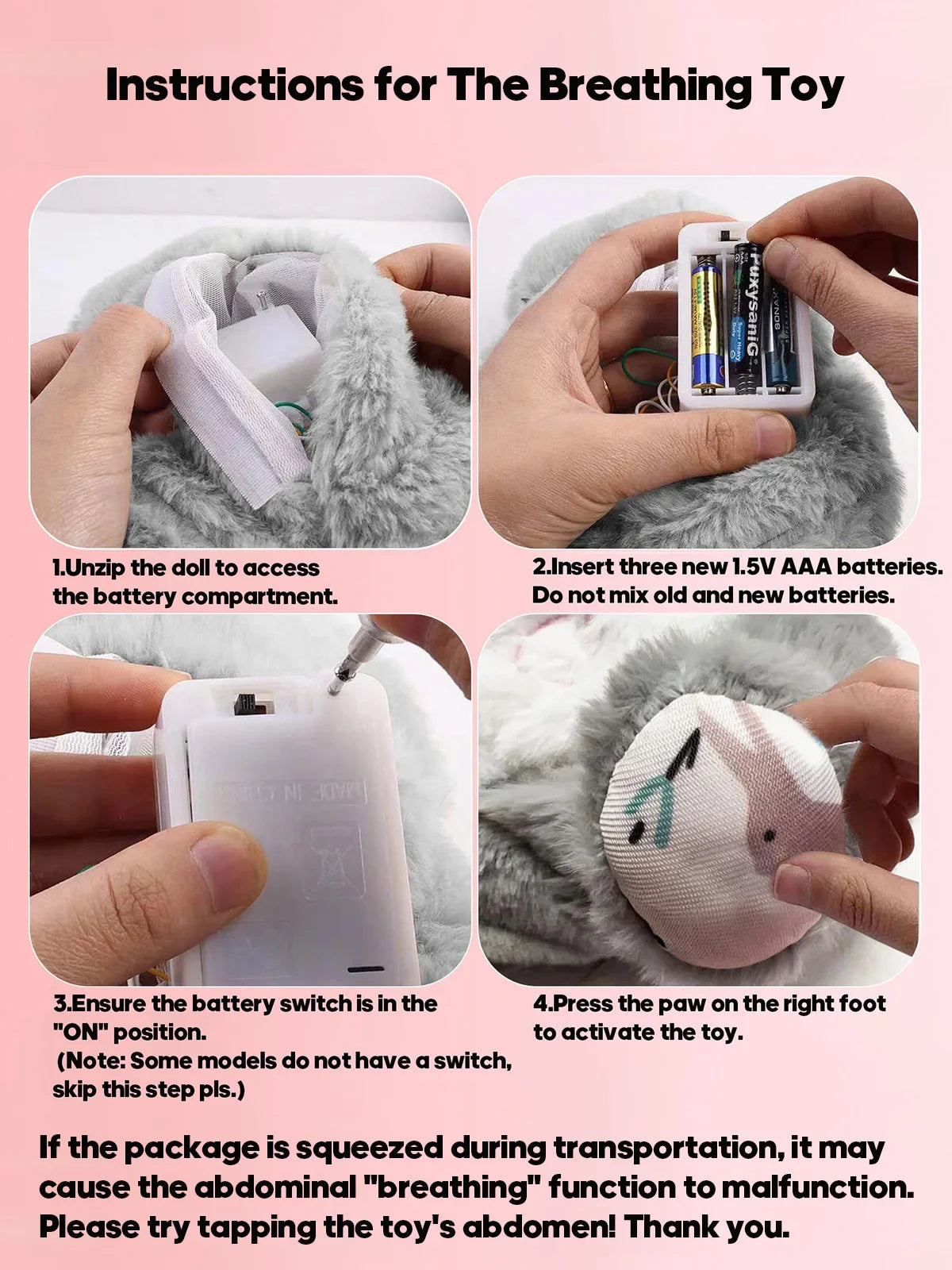 4 Modes Baby Breathing Soothing Elephant Plush Toy