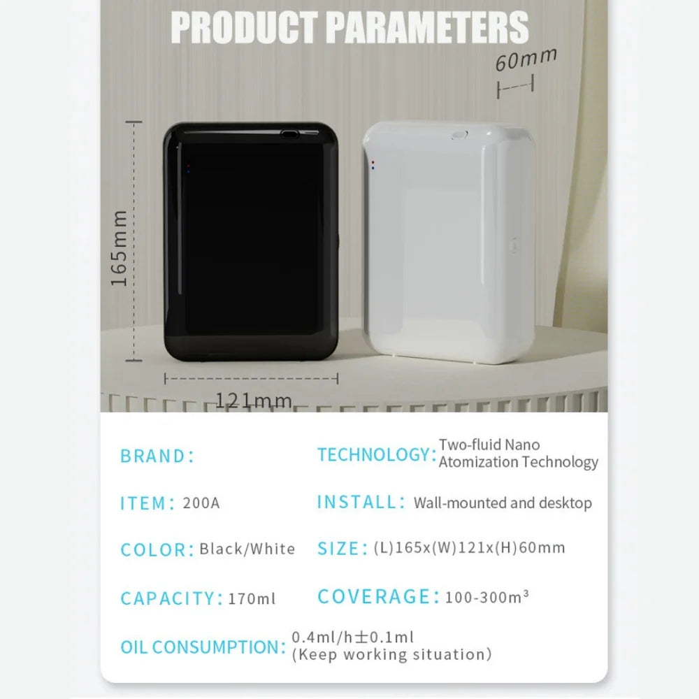 Fragrance Diffuser Electric Smell For Home Room Fragrance Waterless Diffuser Bluetooth Control Coverage 300m³ Air Freshener