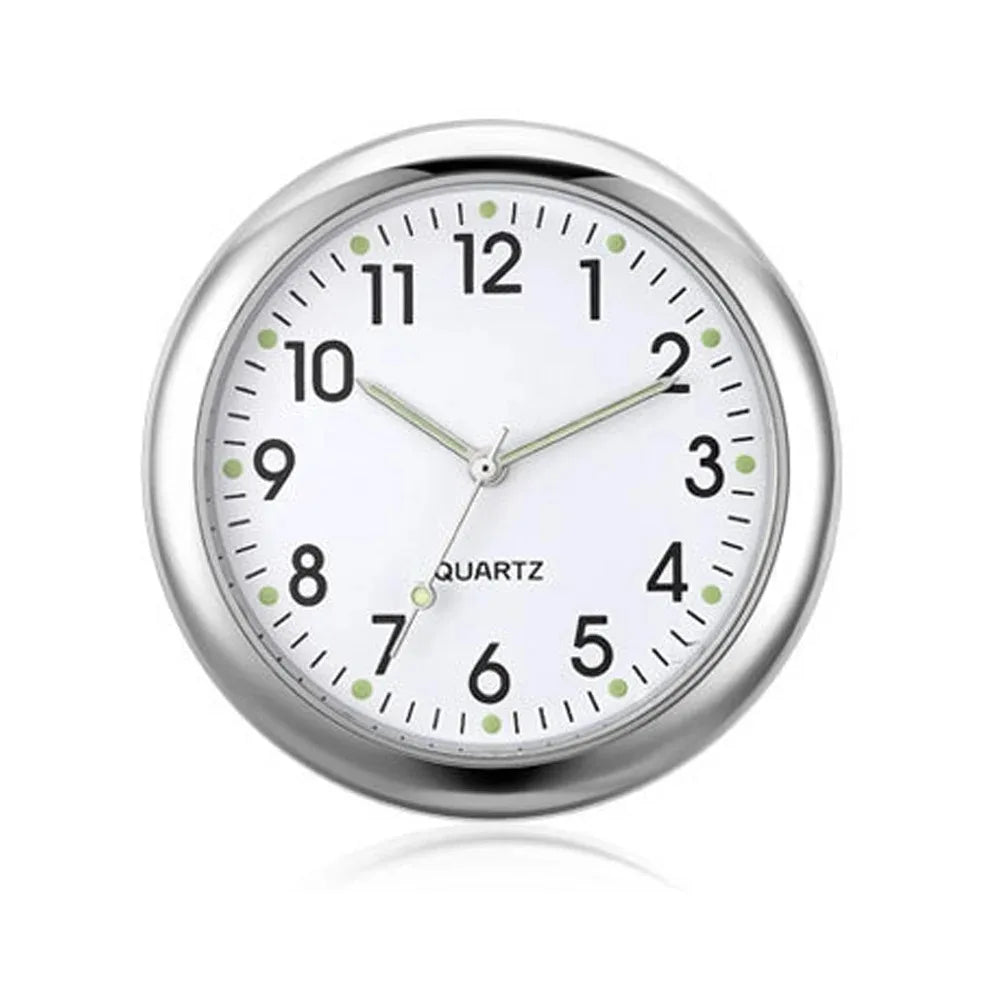 Luminous Car Clock Automobiles Internal Stick-On Watch Mechanics Quartz Clocks Auto Ornament 40mm Mini Digital Clock