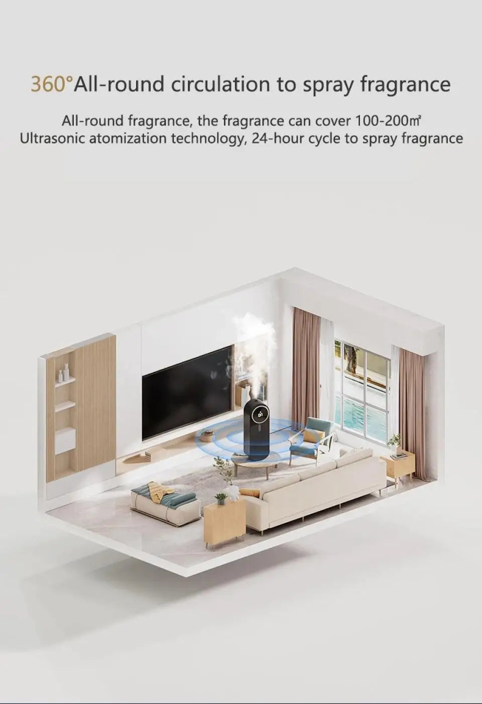 Humidifier Aromatherapy Machine Hotel Air Purifiers Home Aroma Smell Disperser Air Freshener Perfume Diffuser for Essential Oil