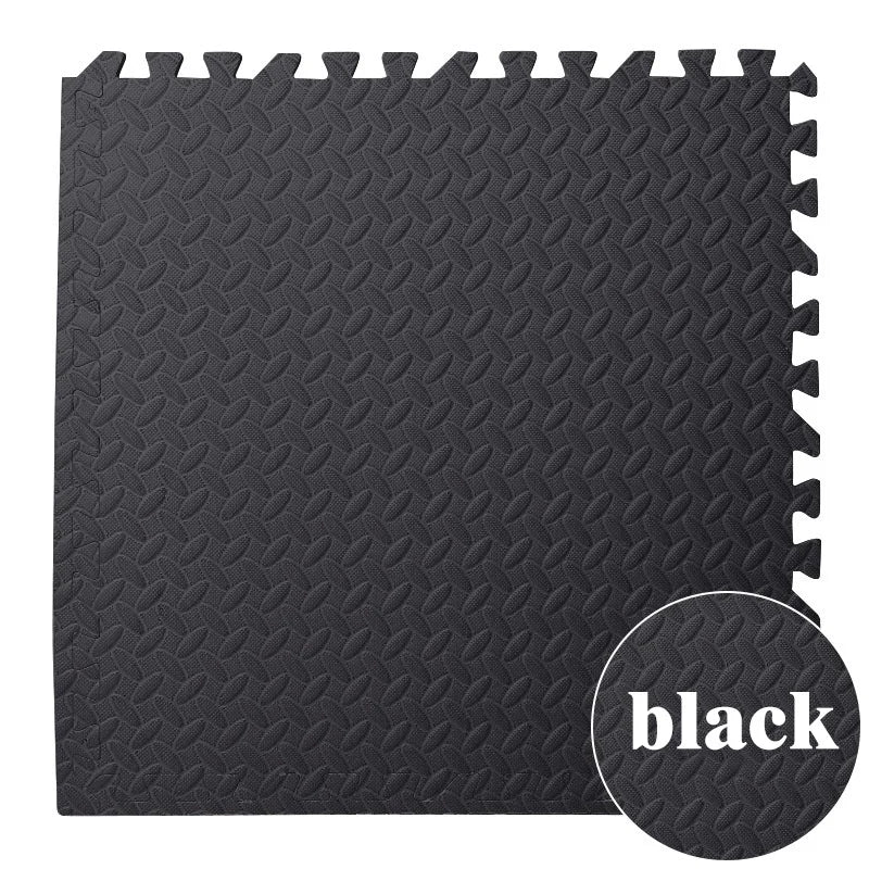 1-16Pcs 30*30cm Sports Gym Mat, Eva Foam Mats for Floor Leaf Grain Floor Mats Yoga Fitness Non-Slip Splicing Rugs Shock Play Mat