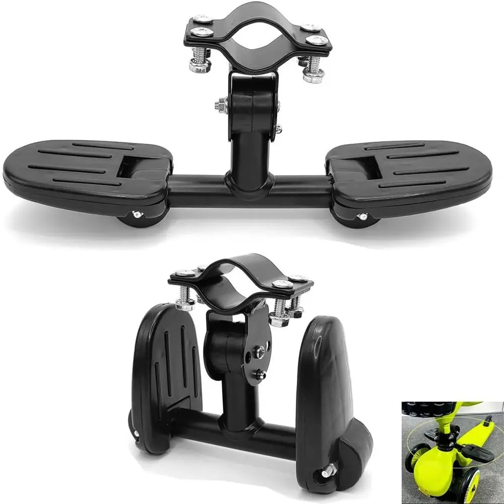 Toddler Balance Bike Footrest with Folding Foot Pegs Universal for Kick Scooters with Seat Push No Pedal Balance Bicycle
