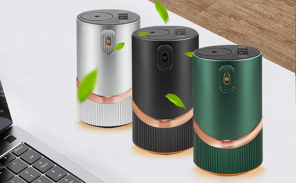 Flavoring Diffuser Car Air Fresheners HD Digital Display Portable Waterless Room Fragrance Diffuser For Home Office Bedroom