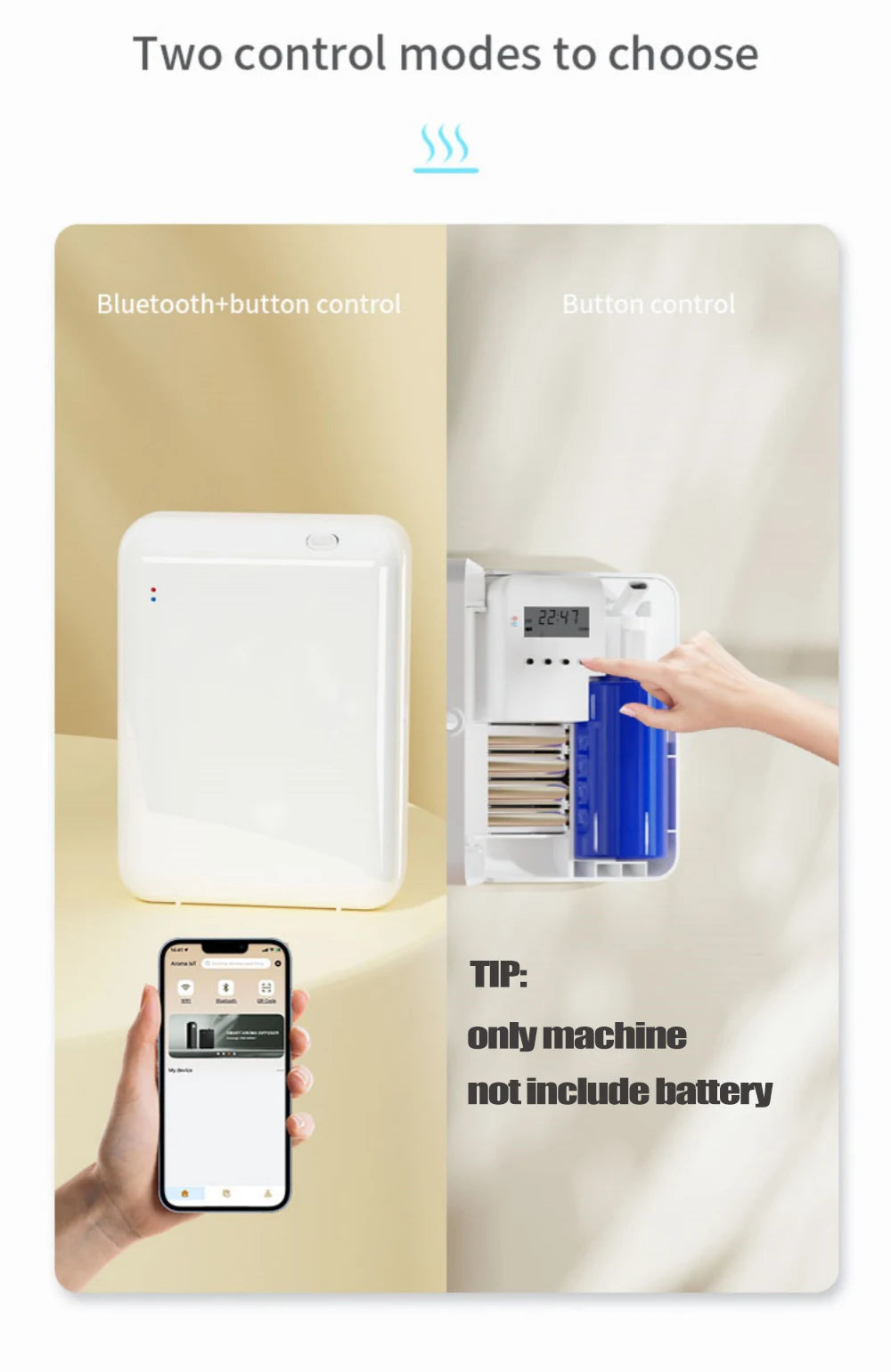 Fragrance Diffuser Electric Smell For Home Room Fragrance Waterless Diffuser Bluetooth Control Coverage 300m³ Air Freshener