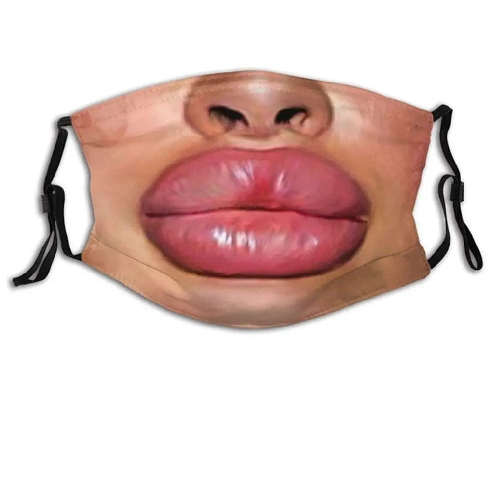Facial Expression 3D Three-dimensional Mask Personality Breathable Funny Printed Mask Creative Printed Party Cosplay Mask Warmer