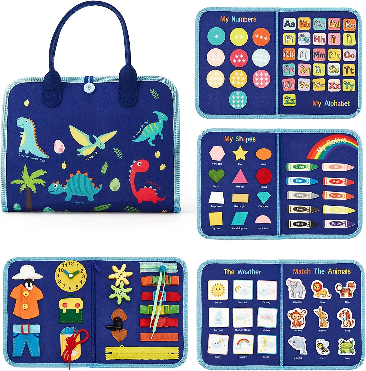 Travel Toys Busy Board – Sensory Activity Learning Board for Toddlers