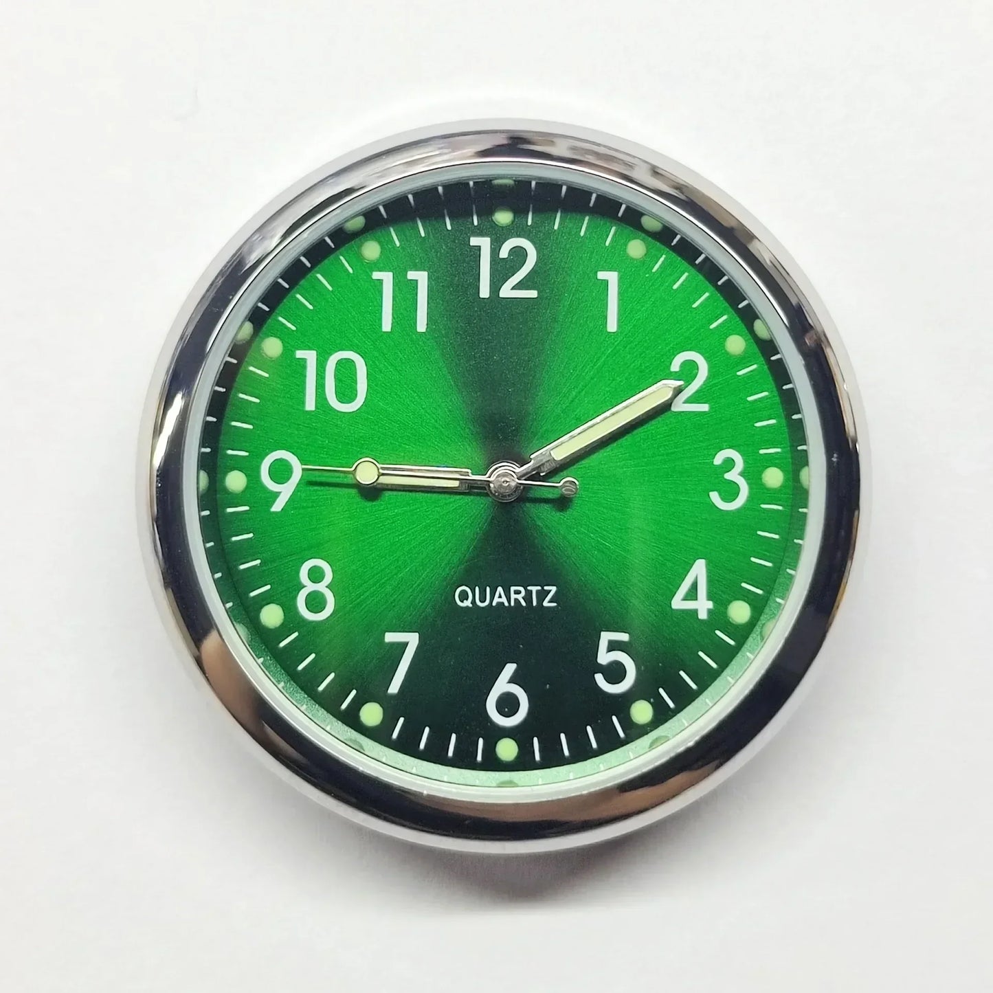 Luminous Car Clock Automobiles Internal Stick-On Watch Mechanics Quartz Clocks Auto Ornament 40mm Mini Digital Clock