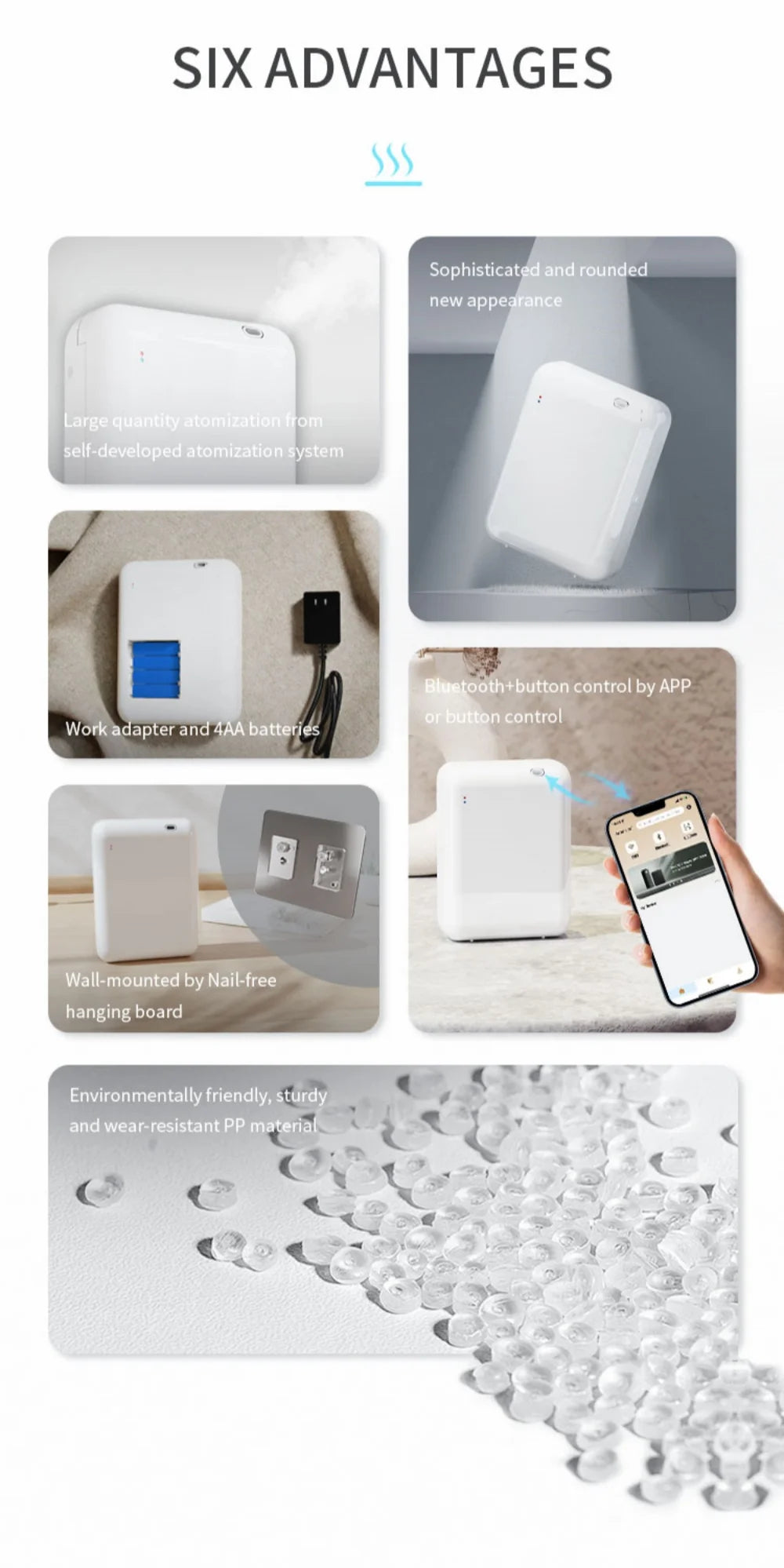 Fragrance Diffuser Electric Smell For Home Room Fragrance Waterless Diffuser Bluetooth Control Coverage 300m³ Air Freshener