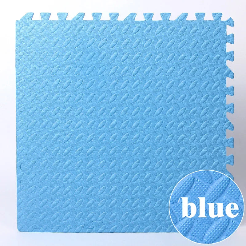 1-16Pcs 30*30cm Sports Gym Mat, Eva Foam Mats for Floor Leaf Grain Floor Mats Yoga Fitness Non-Slip Splicing Rugs Shock Play Mat