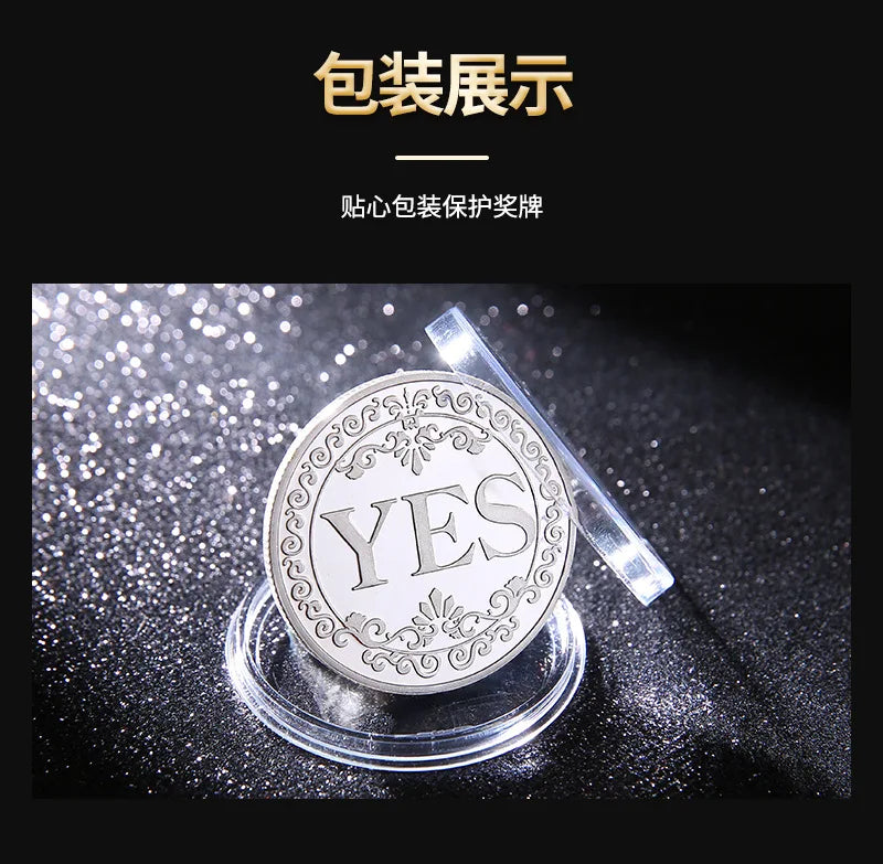 Yes/No Coins Help Decide Collectible Toys Exciting Coin-plated Souvenirs for Children's Holiday Gifts