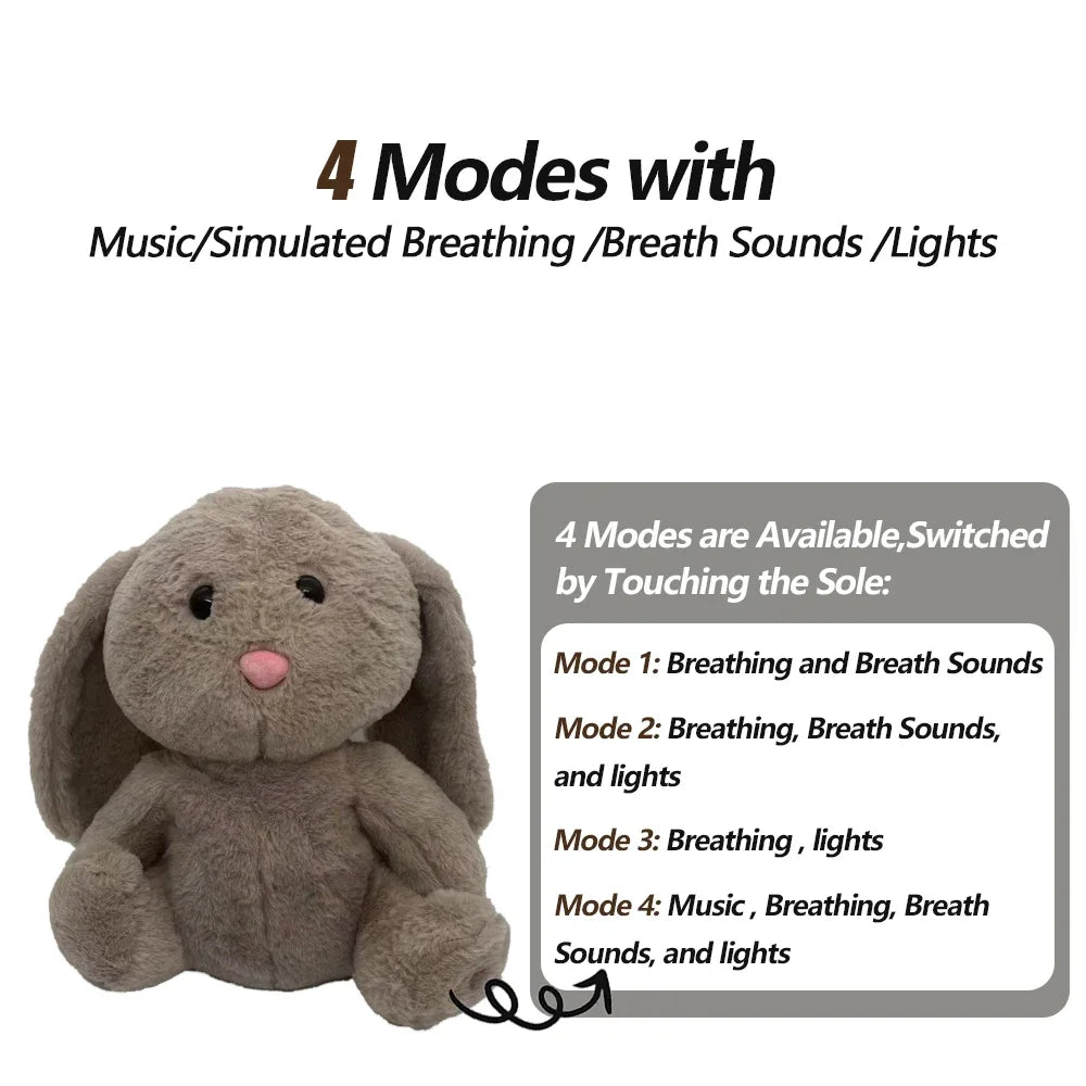 4 Modes Baby Breathing Soothing Elephant Plush Toy
