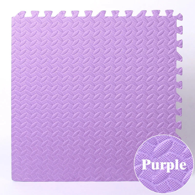 1-16Pcs 30*30cm Sports Gym Mat, Eva Foam Mats for Floor Leaf Grain Floor Mats Yoga Fitness Non-Slip Splicing Rugs Shock Play Mat