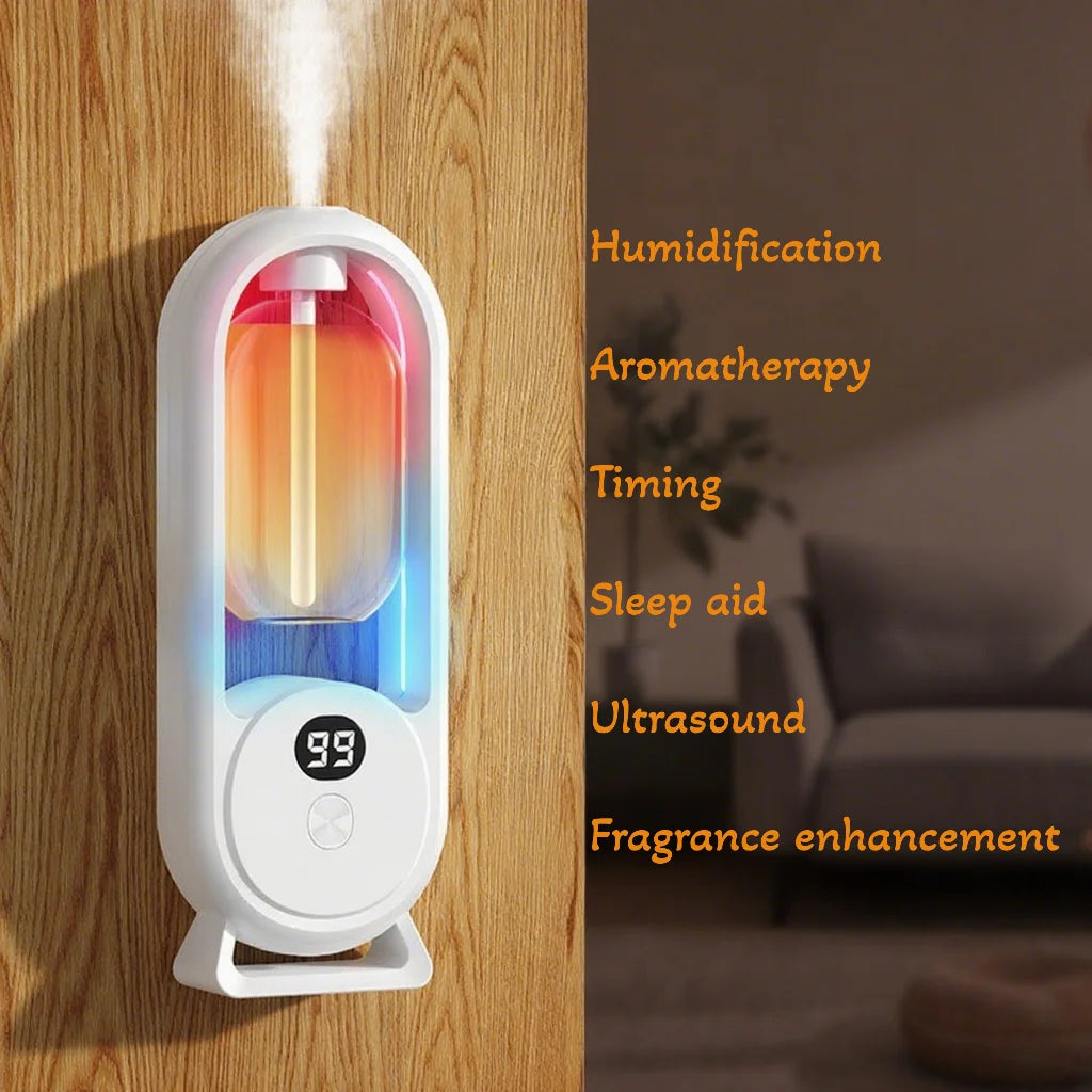 Digital Aromatherapy Diffuser with Mood Light 1000mAh Auto Spray 5 Modes Timer Humidifier for Sleep Essential Oil Diffuser 50ml