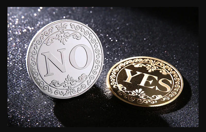 Yes/No Coins Help Decide Collectible Toys Exciting Coin-plated Souvenirs for Children's Holiday Gifts