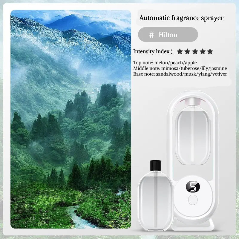 Digital Aromatherapy Diffuser with Mood Light 1000mAh Auto Spray 5 Modes Timer Humidifier for Sleep Essential Oil Diffuser 50ml