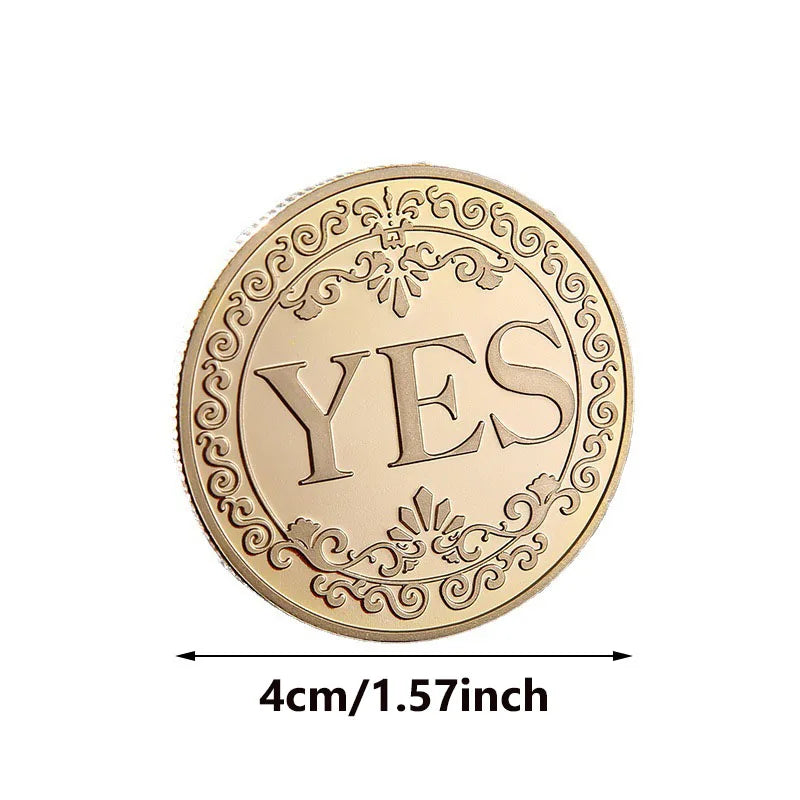 Yes/No Coins Help Decide Collectible Toys Exciting Coin-plated Souvenirs for Children's Holiday Gifts