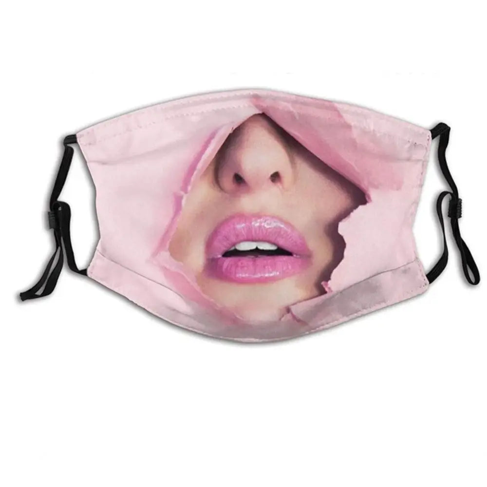 Facial Expression 3D Three-dimensional Mask Personality Breathable Funny Printed Mask Creative Printed Party Cosplay Mask Warmer