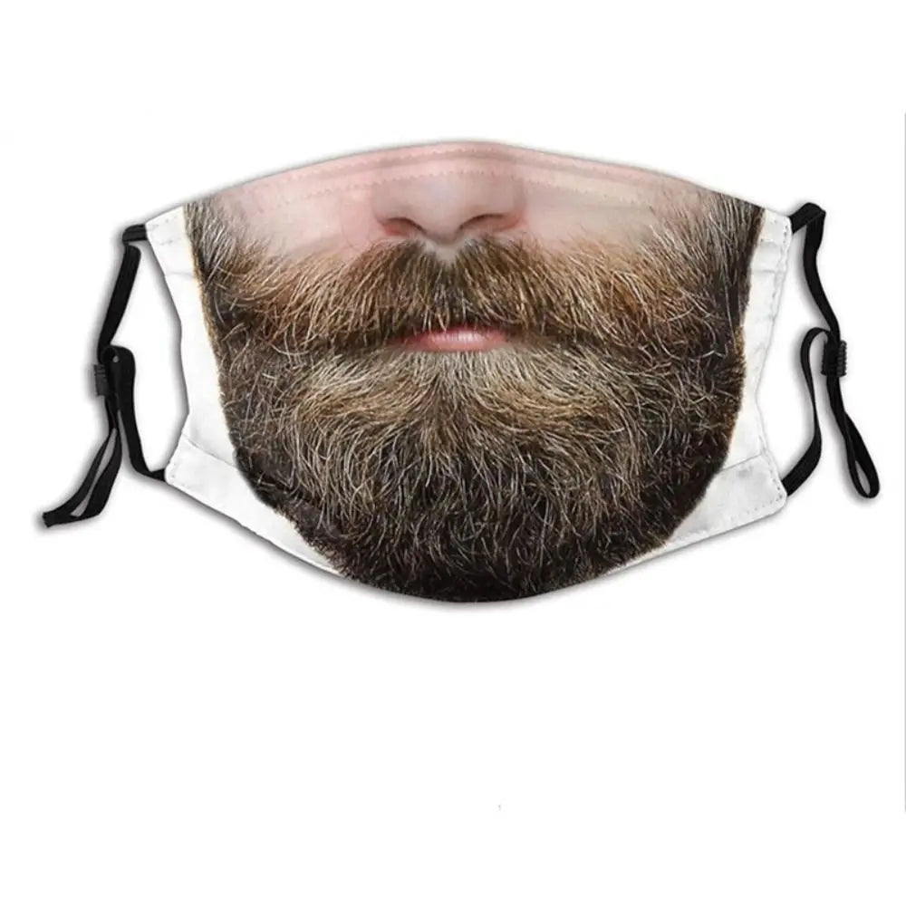 Facial Expression 3D Three-dimensional Mask Personality Breathable Funny Printed Mask Creative Printed Party Cosplay Mask Warmer