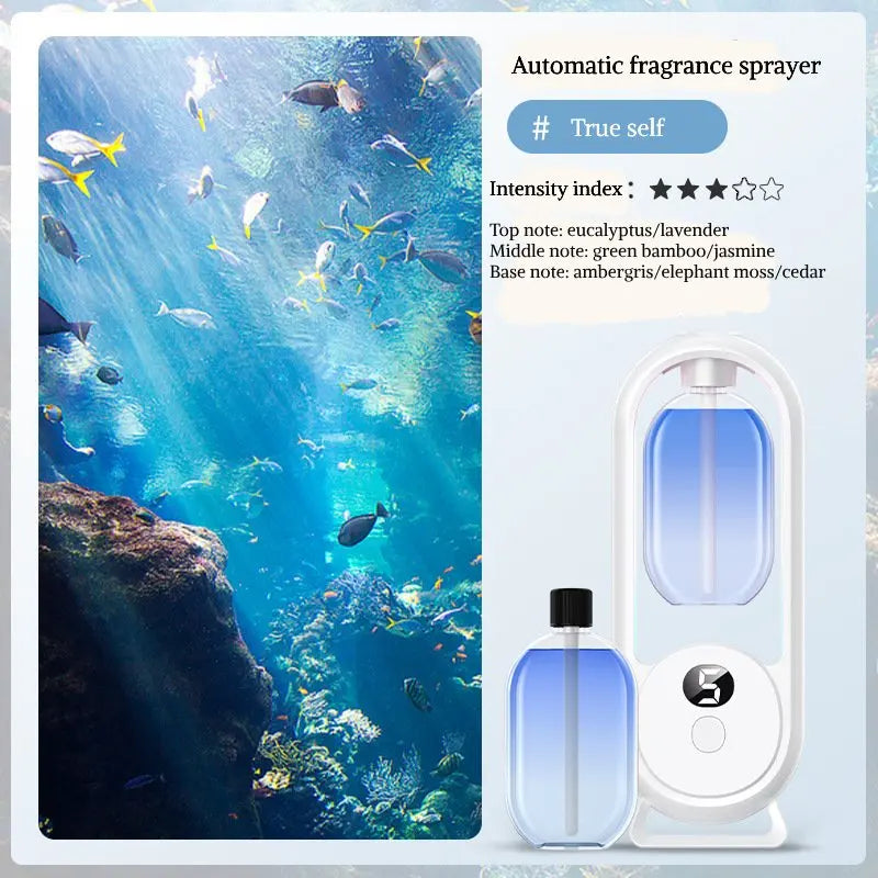 Digital Aromatherapy Diffuser with Mood Light 1000mAh Auto Spray 5 Modes Timer Humidifier for Sleep Essential Oil Diffuser 50ml