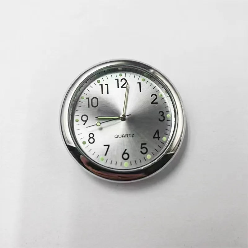 Luminous Car Clock Automobiles Internal Stick-On Watch Mechanics Quartz Clocks Auto Ornament 40mm Mini Digital Clock