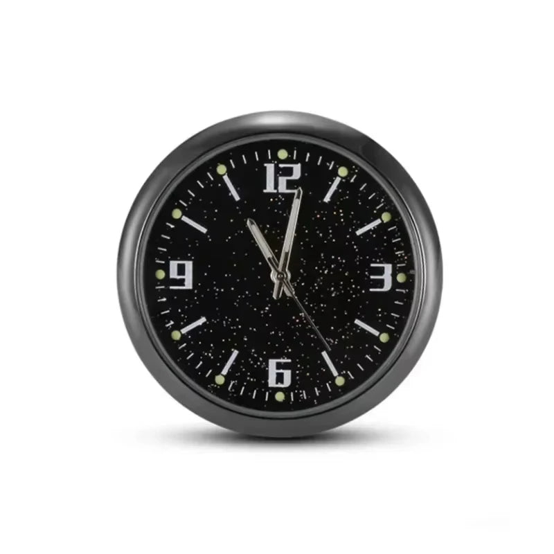 Luminous Car Clock Automobiles Internal Stick-On Watch Mechanics Quartz Clocks Auto Ornament 40mm Mini Digital Clock