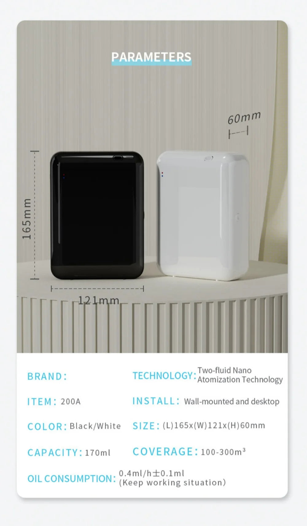 Fragrance Diffuser Electric Smell For Home Room Fragrance Waterless Diffuser Bluetooth Control Coverage 300m³ Air Freshener