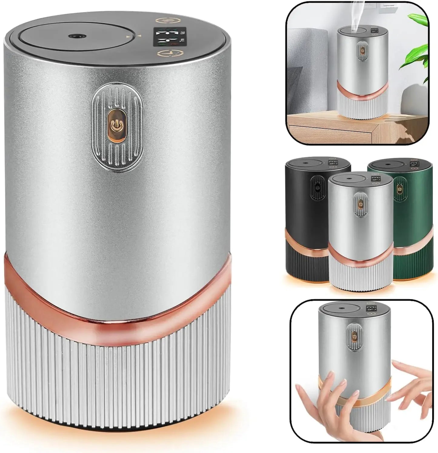 Flavoring Diffuser Car Air Fresheners HD Digital Display Portable Waterless Room Fragrance Diffuser For Home Office Bedroom