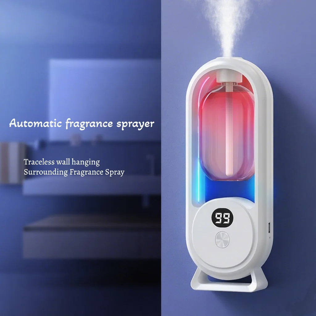 Digital Aromatherapy Diffuser with Mood Light 1000mAh Auto Spray 5 Modes Timer Humidifier for Sleep Essential Oil Diffuser 50ml