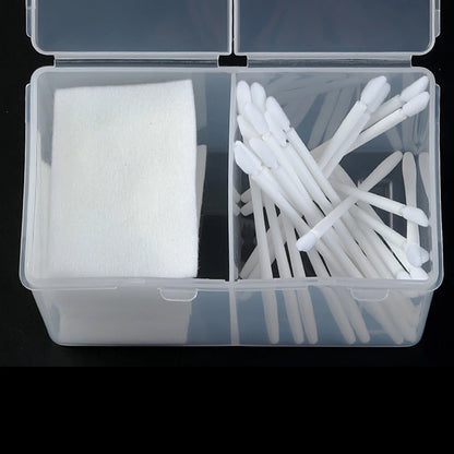 1pc Clear Makeup Storage Box With Lid, 2-grid Dustproof Storage Box For Skincare Makeup And Sundries, Countertop & Vanity Storag