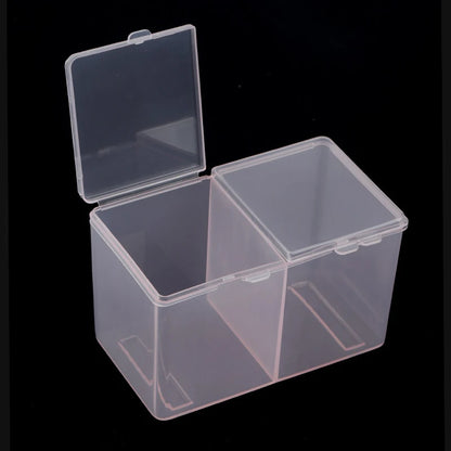 1pc Clear Makeup Storage Box With Lid, 2-grid Dustproof Storage Box For Skincare Makeup And Sundries, Countertop & Vanity Storag