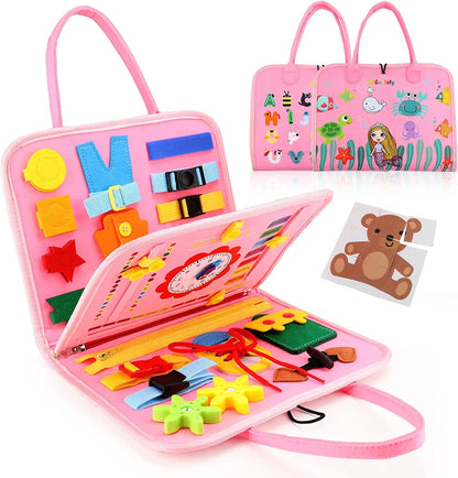 Travel Toys Busy Board – Sensory Activity Learning Board for Toddlers