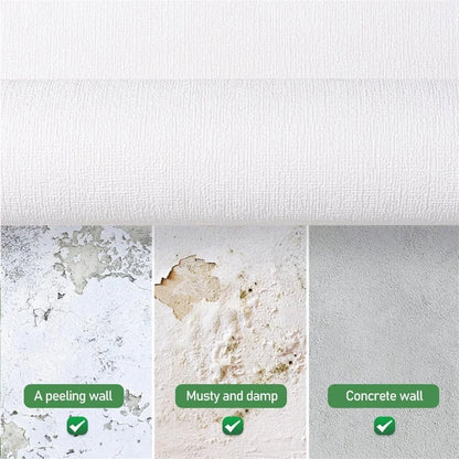 50cmx5m Linen Wallpaper Self-adhesive Waterproof Removable Wallpaper for Bedroom Livingroom Wall Decor