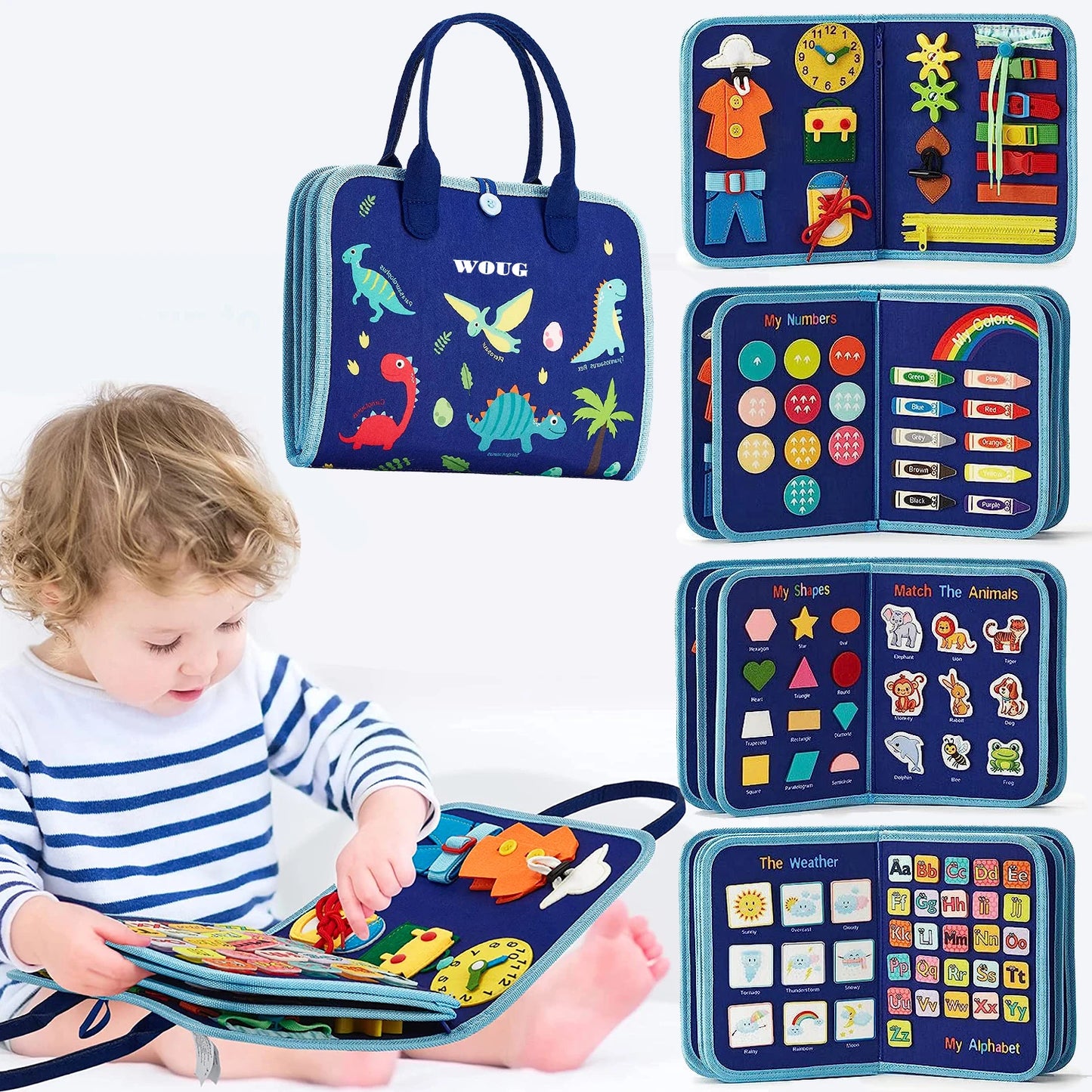 Travel Toys Busy Board – Sensory Activity Learning Board for Toddlers