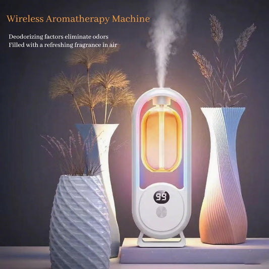 Digital Aromatherapy Diffuser with Mood Light 1000mAh Auto Spray 5 Modes Timer Humidifier for Sleep Essential Oil Diffuser 50ml