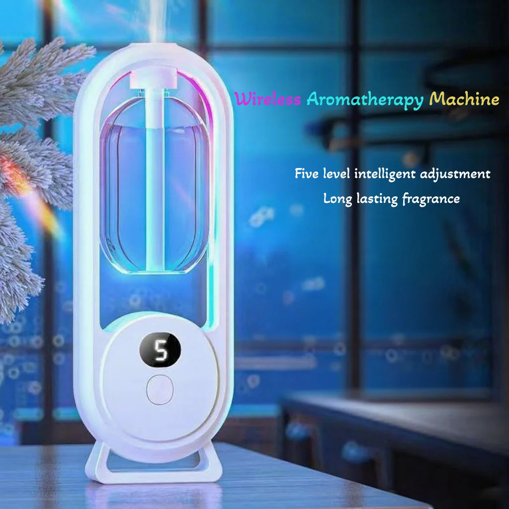 Digital Aromatherapy Diffuser with Mood Light 1000mAh Auto Spray 5 Modes Timer Humidifier for Sleep Essential Oil Diffuser 50ml