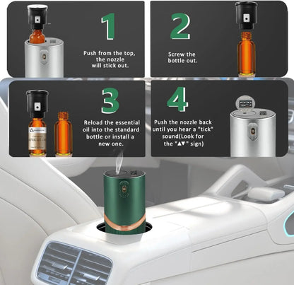 Flavoring Diffuser Car Air Fresheners HD Digital Display Portable Waterless Room Fragrance Diffuser For Home Office Bedroom