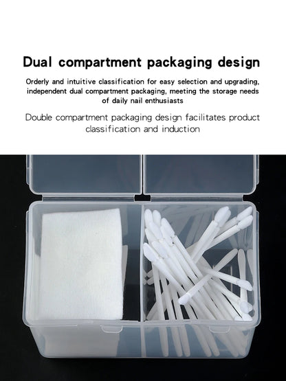 1pc Clear Makeup Storage Box With Lid, 2-grid Dustproof Storage Box For Skincare Makeup And Sundries, Countertop & Vanity Storag