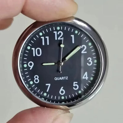 Luminous Car Clock Automobiles Internal Stick-On Watch Mechanics Quartz Clocks Auto Ornament 40mm Mini Digital Clock
