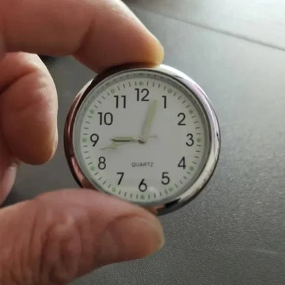 Luminous Car Clock Automobiles Internal Stick-On Watch Mechanics Quartz Clocks Auto Ornament 40mm Mini Digital Clock