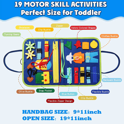 Travel Toys Busy Board – Sensory Activity Learning Board for Toddlers